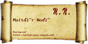 Maltár Noé névjegykártya